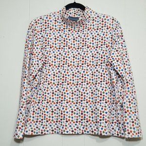 Vintage Northern Isles Leaf Print LS Shirt sz M